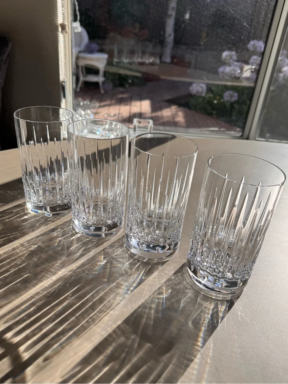 Miller Rogaska Soho Crystal Highball Glasses Set 4 NWOT Vintage Cut Bohemia